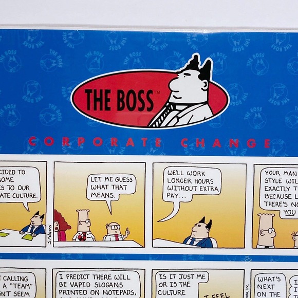 Dilbert Lithograph Print 2 Strips‎ The Boss Corp Change United Feature Syndicate - Picture 2 of 7